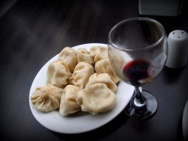 Georgian KHINKALI and Khvanchkara, 'Stalin's favorite wine'.