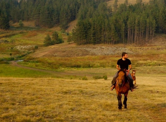 Horseriding in the hills of Zlatibor, Serbia.